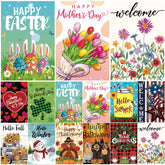 Lumifan seasonal garden flags set 12x18 for all-season outdoor decor keeps spaces festive