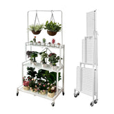 Lumizone Foldable 4 Tier Plant Stand folded thickness for easy storage