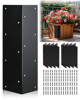 Lumlazni stainless steel corner bracket provides durable support for wooden raised beds.