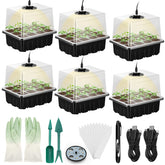 Lunies seed starter tray grow light boosts germination