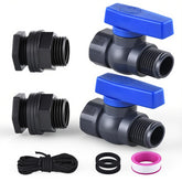 LUOFANT rain barrel spigot kit front view for smooth water drainage.