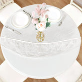 LUSHVIDA round clear waterproof table cover with elastic edges for a snug fit