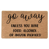 LUVADIAN funny welcome mat close-up showing durable outdoor-ready texture.