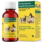 Luxekem dewormer bottle pour for goats enabling easy dosing.