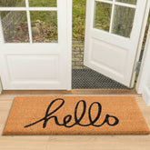 LuxUrux Welcome Mats outdoor coco coir doormat with natural fibers for dirt scraping at the entry