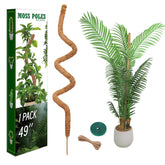 LveSunny 49-inch moss pole supports upward growth for tall indoor plants.