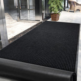 LVETOLS high-traffic doormat with striped brush texture scrapes dirt from shoes.