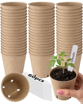 LWWTBS peat pots seedling starter with labels for easy plant identification.