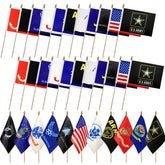 LyButty all-branches flag on a stick for outdoor memorial decor, weather-resistant and vivid.