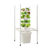 LYCereal hydroponics tower front view with four-sided LED for fast indoor harvest