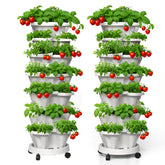 Lykvrii 7-tier stacked planters for space-saving balcony gardening.