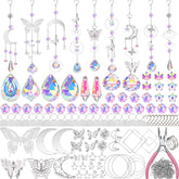 Lyukii DIY suncatcher kit contents displayed for creative window decor and sparkle