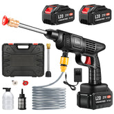 LZO cordless pressure washer with portable design for outdoor cleaning.