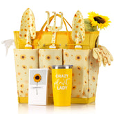 LZPTYYSN sunflower tote bag with tools for easy garden on-the-go organization.