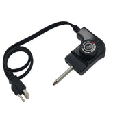 LZXQYMX adjustable thermostat probe cord in use for precise grilling temperature control