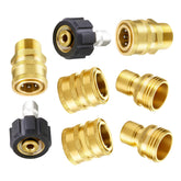 M MINGLE ultimate adapter set in assembly view highlighting brass construction.