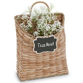 MADE FOR BOHO flat-back wall basket close-up shows sturdy weave and versatile design