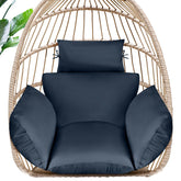 MAGIC ELEPHANT blue egg chair cushion with memory foam for all-day comfort