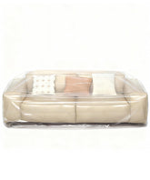 Magicheap extra thick 4Mil sofa cover protecting a couch from dust and spills.