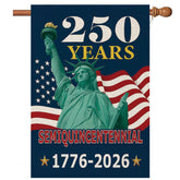 MAGJIUKE 250th anniversary flag front view, outdoor display ready