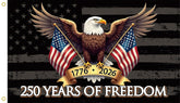 MAGJIUKE flag with eagle and dual flags, ideal for dramatic patriotic displays.