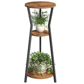 MAHANCRIS 3-tier plant stand with round corner shelves for compact spaces.