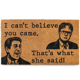 MAINEVENT cant believe you came door mat closeup for porch, bold humor welcoming guests