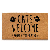 MAINEVENT cats-welcome-people-tolerated-doormat greets guests with humor and durable construction.