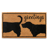 MAINEVENT Funny Dog Greetings mat at the front door, 30x17 inches, dirt shield.