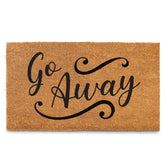 MAINEVENT Go Away Doormat front door 30x17 keeps dirt outside with playful charm.