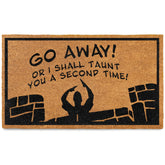 MAINEVENT Go Away doormat for patio, adds playful curb appeal.