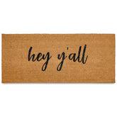 MAINEVENT Hey Y'all door mat – front view, oversized 48x24 for a bold outdoor welcome.