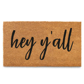 MAINEVENT Hey Y'all Welcome Mat outdoor 30x17 shows durable coir for year-round porch welcome.
