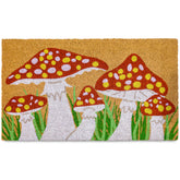 MAINEVENT Mushroom Doormat front view; ideal for covered outdoor spaces.