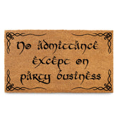 MAINEVENT No Admittance door mat design welcomes guests and traps dirt at the doorstep.