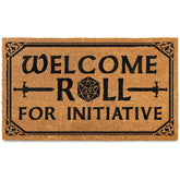 MAINEVENT Roll for Initiative doormat on a covered porch traps dirt and welcomes guests