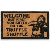 MAINEVENT shuffle door mat outdoor 30x17 welcomes guests with durable fibers for covered entrances.