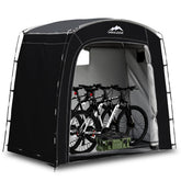 MAIZOA Bike Storage Tent front view shows spacious, weatherproof storage for bikes