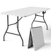 Make Changes folding table extended for versatile indoor or outdoor use.