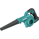 Makita XBU05Z blower front view showing compact profile for easy in-tool use