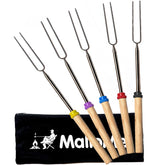 MalloMe Smores Sticks extended to 32 inches for safe campfire roasting