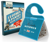 Manchester Mothmen 2-in-1 traps in a five-pack box ready for home use against clothes and pantry moths.