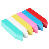 Manmel plant labels set in six colors for organized gardening.