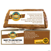 Mann Lake Ultra Bee Pollen Patties packaging shows USA-made quality for dependable feeding.