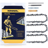 Mannial 20-inch chainsaw chain 3-pack ready for easy replacements and steady performance.