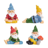 Maplefield Juvale mini gnomes in yoga poses add whimsy to outdoor pots
