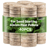 MAQIHAN peat pellets before swelling; compact and easy to store.