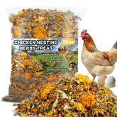 MAQIHAN chicken nesting herbs 15oz pack shown in coop for natural daily treats