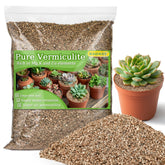 MAQIHAN Vermiculite in a 14 oz bag showing moisture management benefits for potting mixes