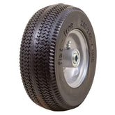 Marathon flat-free tire and wheel assembly for quick cart replacement